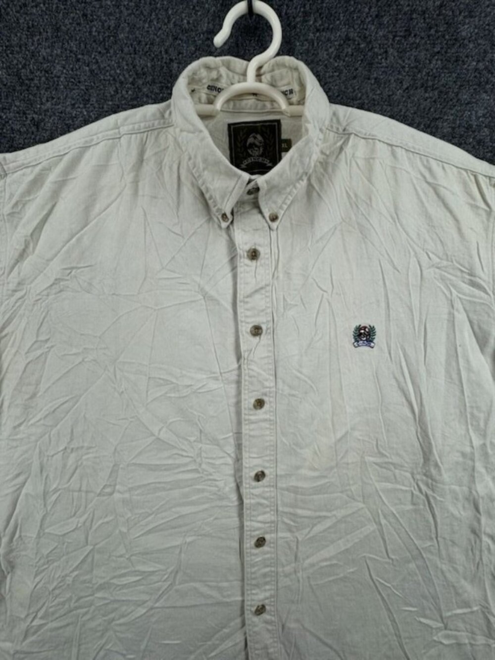 Cinch Flannel USA XL All Cotton Button-Down Beige Long Sleeve Men Casual Western